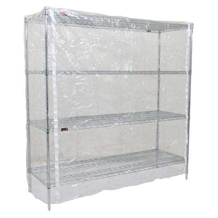 Cart Cover, 60x18x63, Clear, Vinyl, Zipper MPN:CZ-63-1860-T