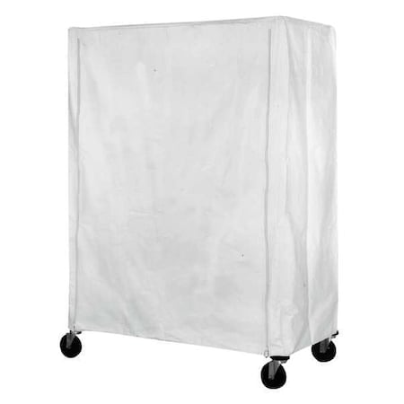 Cart Cover, 60x24x63, White, Nylon, Zipper MPN:CZC-63-2460