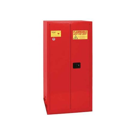 Hazardous Material Storage Cabinet, 55 gal, 1 Shelves, Steel, 34 in W x 65 in H x 34 in D, Red MPN:1926XRED