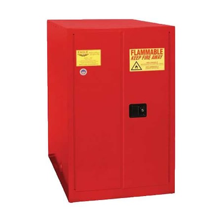 Hazardous Material Storage Cabinet, 55 gal, 0 Shelves, Steel, 30 in W x 50 in H x 48 in D, Red MPN:1928XRED