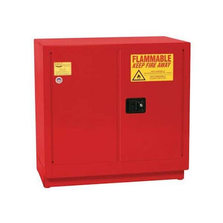 Hazardous Material Storage Cabinet, 22 gal, 1 Shelves, Steel, 35 in W x 35 in H x 22 in D, Red MPN:1970XRED