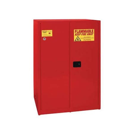 Hazardous Material Storage Cabinet, 90 gal, 2 Shelves, Steel, 43 in W x 65 in H x 34 in D, Red MPN:9010XRED