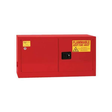 Hazardous Material Storage Cabinet, 15 gal, 1 Shelves, Steel, 43 in W x 24 in H x 18 in D, Red MPN:ADD14XRED