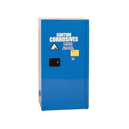 Hazardous Material Storage Cabinet, 16 gal, 1 Shelves, Steel, 23 1/4 in W x 44 in H x 18 in D, Blue MPN:CRA1905X