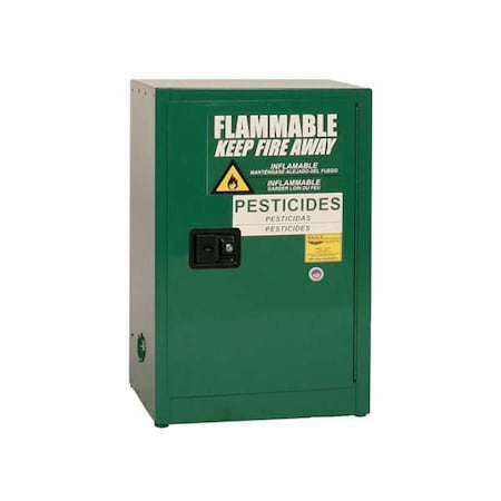 Hazardous Material Storage Cabinet, 20 gal, 1 Shelves, Steel, 23 1/4 in W x 35 in H x 18 in D MPN:PEST24X