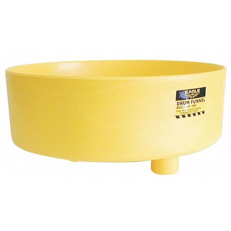 Funnel, No Lid, No Flame Arrester, 18 in x 7 in, 2 in Spout Dia, 2 in NPT, Yellow MPN:1660