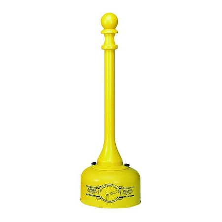 Cigarette Receptacle, 2 gallon, 35 in H, 11 in diameter, Yellow MPN:1202