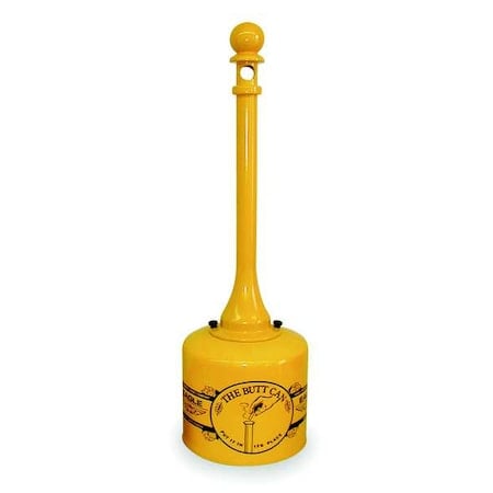 40 in H Cigarette Receptacle, 2 gal, 12 in Dia, Yellow MPN:1205
