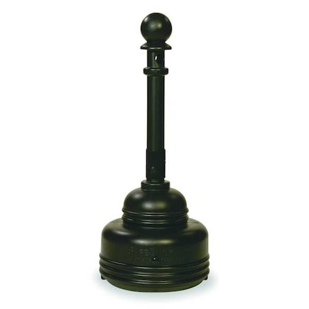 Cigarette Receptacle, 1-1/4 gal., Black MPN:1206BLACK