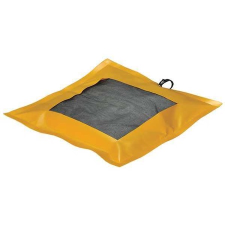 Sorbent Pad, Fuels, 1 gal Vol Absorbed per Pkg, 22 in x 22 in, Black, Yellow, PVC Coated Fabric MPN:T8340