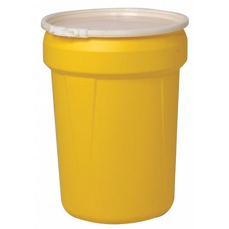 Open Head Overpack Drum, Polyethylene, 30 gal, Unlined, Yellow MPN:1601