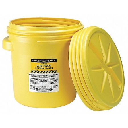 20 gal Open Head Salvage Drum, Polyethylene, Unlined, Yellow MPN:1650
