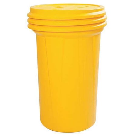Open Head Overpack Drum, Polyethylene, 55 gal, Unlined, Yellow MPN:1657