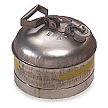 Type I Safety Can, Stainless Steel, 2.5 gal, Flammables, Not Applicable, Not Applicable, Silver MPN:1313