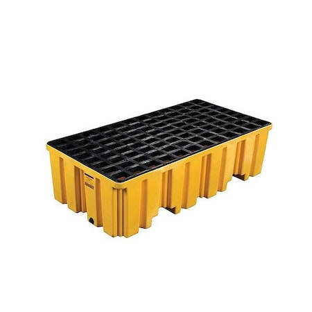Spill Pallet, 66 gal Spill Capacity, 2 Drums, 4, 000 lb Load Capacity, Polyethylene MPN:1620