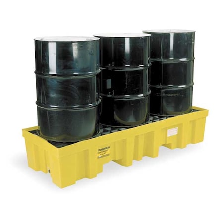 Spill Pallet, 78 gal Spill Capacity, 3 Drums, 6, 000 lb Load Capacity, Polyethylene MPN:1630GRAI