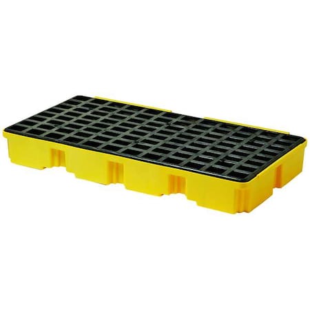 Drum Spill Containment Pallet, for (2) Drums, 30 Gallon Spill Capacity, 5000 lb Load Capacity MPN:1632