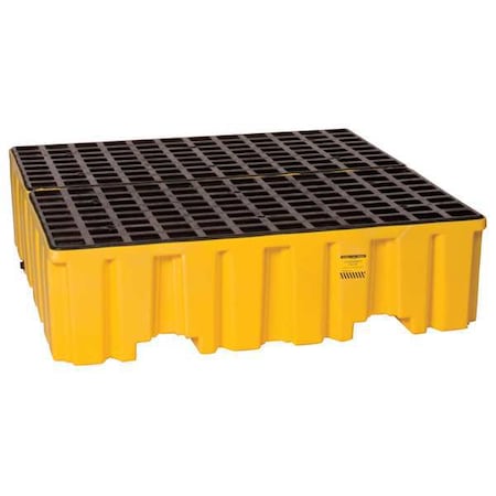 Spill Pallet, 132 gal Spill Capacity, 4 Drums, 8, 000 lb Load Capacity, Polyethylene MPN:1640