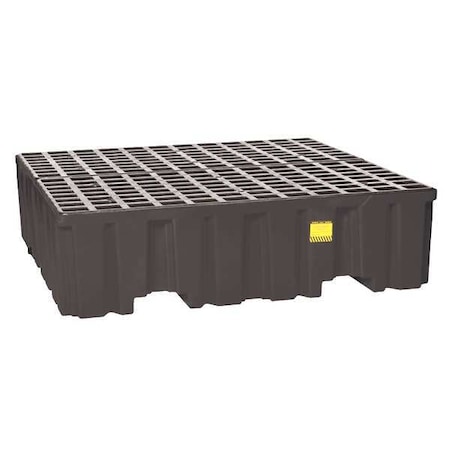 Spill Pallet, 132 gal Spill Capacity, 4 Drums, 8, 000 lb Load Capacity, Polyethylene MPN:1640B