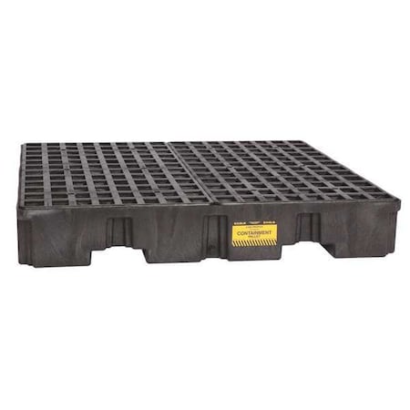 Spill Pallet, 66 gal Spill Capacity, 4 Drums, 8, 000 lb Load Capacity, Polyethylene MPN:1645B