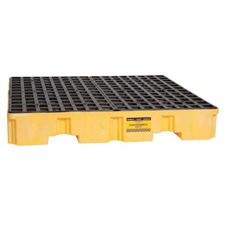 Spill Pallet, 66 gal Spill Capacity, 4 Drums, 8, 000 lb Load Capacity, Polyethylene MPN:1645ND