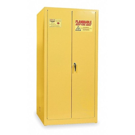 Hazardous Material Storage Cabinet, 55 gal, 1 Shelves, Steel, 34 in W x 65 in H x 34 in D, Yellow MPN:1926X