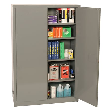 Flammable Safety Storage Cabinet, 45 gal, 2 Shelves, Steel, 43 in W x 65 in H x 18 in D, Gray MPN:1947XGRAY