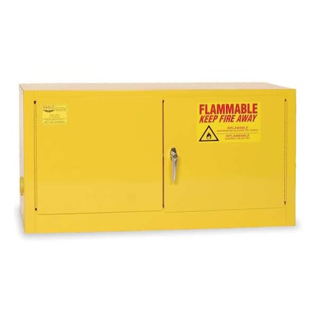 Hazardous Material Storage Cabinet, 15 gal, 1 Shelves, Steel, 43 in W x 24 in H x 18 in D, Yellow MPN:ADD14X