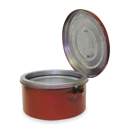 Bench Can 0.25 gal Galvanized Steel Can, Brass Plunger, 5 in Dasher Plate Dia., Red MPN:B601