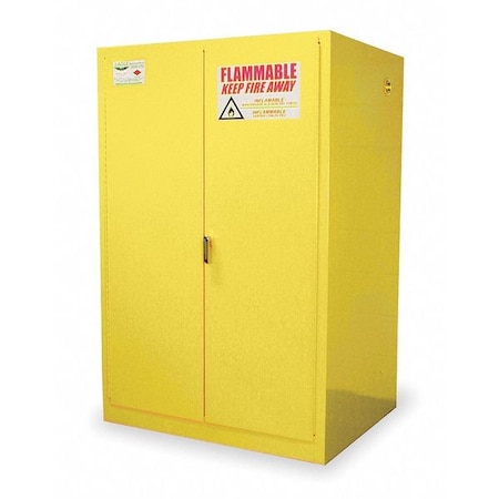 Hazardous Material Storage Cabinet, 60 gal (2 x 30 gal Drums), 1 Shelves, Steel, 43 in W x 65 in H x MPN:HAZ1992X