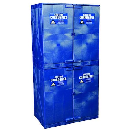 Hazardous Material Storage Cabinet, 48 gal, 8 Shelves, Polyethylene, 36 in W x 72 in H x 22 in D MPN:M48CRA