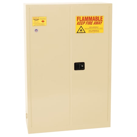 Flammable Safety Storage Cabinet, 60 gal, 5 Shelves, Steel, 43 in W x 65 in H x 18 in D, Beige MPN:PI47XBEI