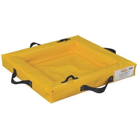 3'x3'x4', 22.5 Gallon Capacity, Spill Containment Berm, Yellow - T8004 MPN:T8004