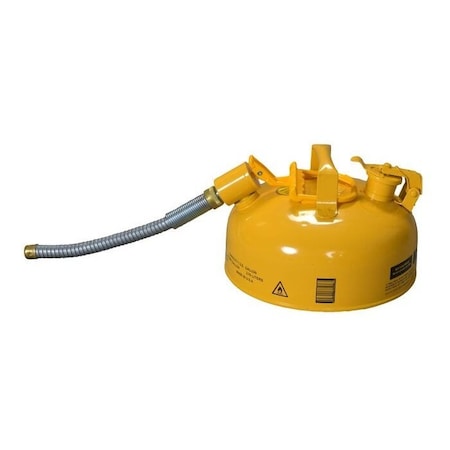 Type II Safety Can, Galvanized Steel, 1 gal, 7/8 in Flexible Metal Hose, Yellow, Diesel MPN:U211SY