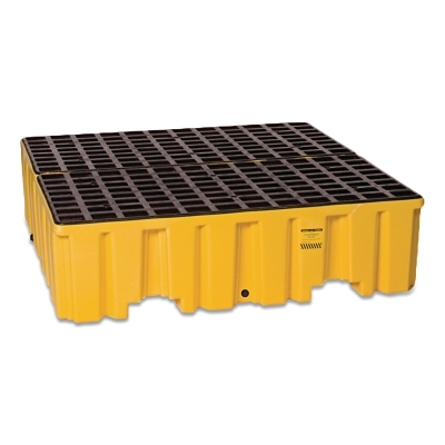 60103 4 Drum Containmentpallet w/Drain Yel 132G MPN:1640