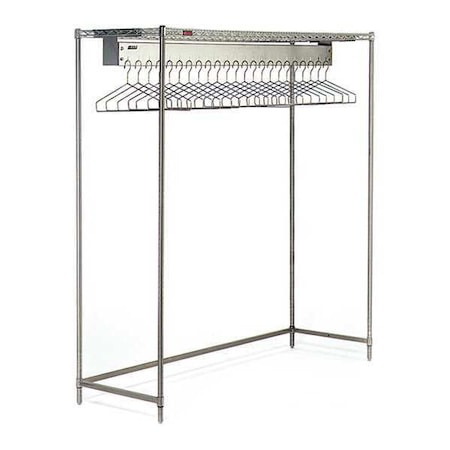 Freestanding Gowning Rack, Chrome Plated, 24 in W x 72 in L MPN:C2472-GR