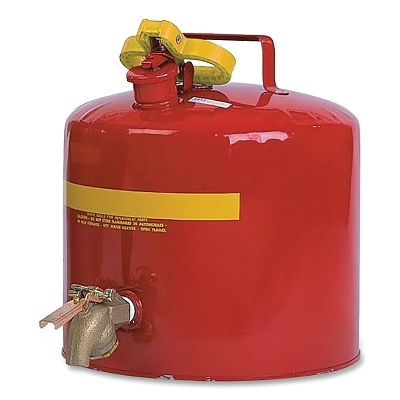 5-Gal Metal-Red Safety Faucet Can w/Brass Fau MPN:1417
