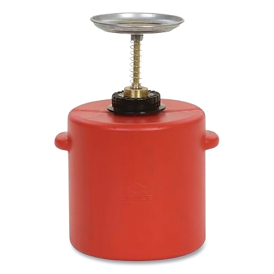 4QT. Polyethylene Red Safety Plunger Can MPN:P714