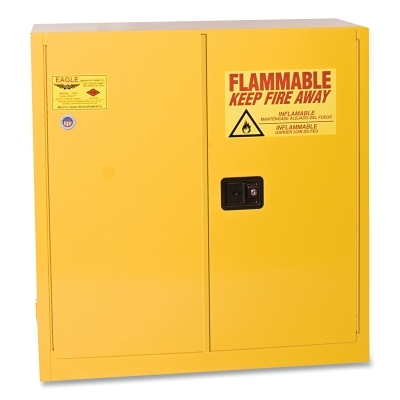 2-Door Safety Storage Cabinet Yellow 30GAL.CAP. MPN:1932X