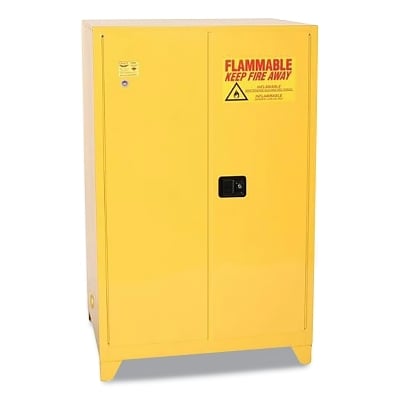 90 Ga Ylw Flammable Cabinet w/LEGS. 2 Man Cl Drs MPN:1992XLEGS
