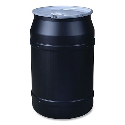 55 Gal Black Poly Lab Pack w/ Metal Lever-Lock MPN:1656MBLKBG