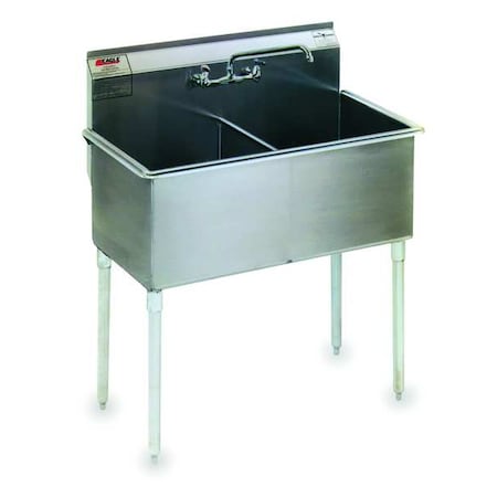 Utility Sink 18 in x 21 in, 2, 2, Floor, Stainless Steel MPN:2136-2-16/4-IF