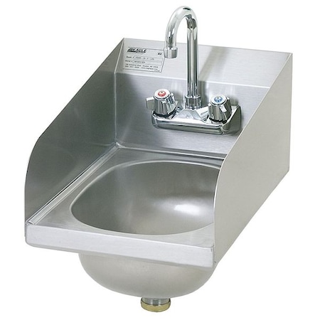 Hand Sink, With Faucet, 12 In. L, 18 In. W MPN:HSAN-10-F-LRS