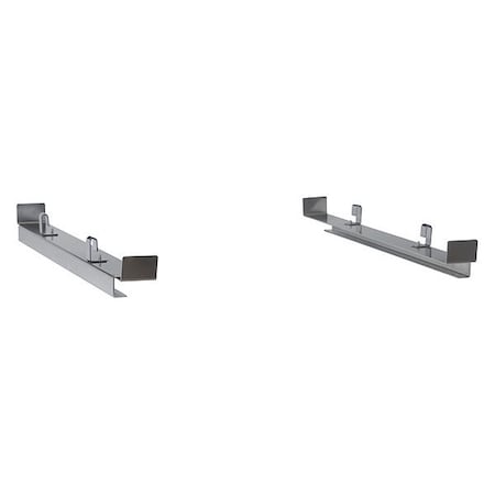 Gray Stainless Steel Under Shelf Tote Glide MPN:US18-S