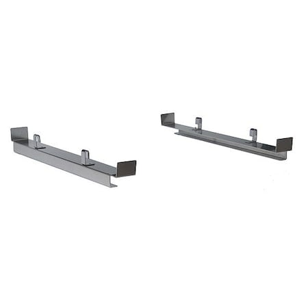 Gray Stainless Steel Under Shelf Tote Glide MPN:US21-S