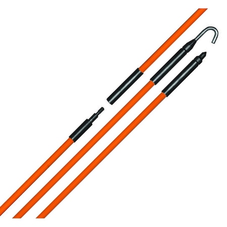 Fiberglass Wire Fishing Rods, 8 ft. MPN:ETF2508