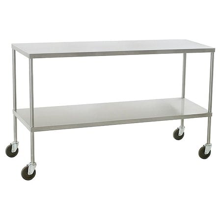 Mobile Instrument Table, 46x24x34, w/Shelf MPN:ITU2446