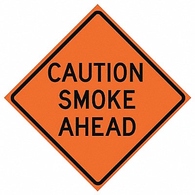 Caution Smoke Ahead Traffic Sign 36 x36 MPN:669-C/36-MO-CSA