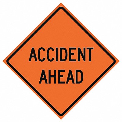 G7231 Accident Ahead Traffic Sign 48 x 48 MPN:669-C/48-DGFO-AA