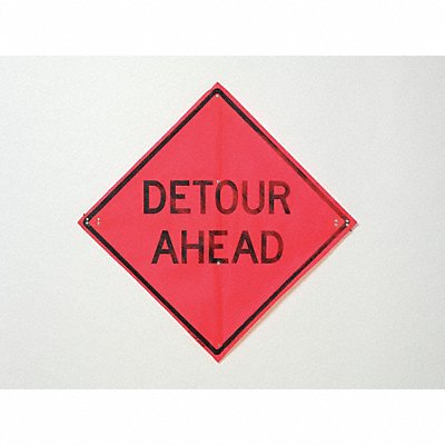 Detour Traffic Sign 36 x 36 MPN:C/36-EMO-3FH-HD DETOOUR AHEAD